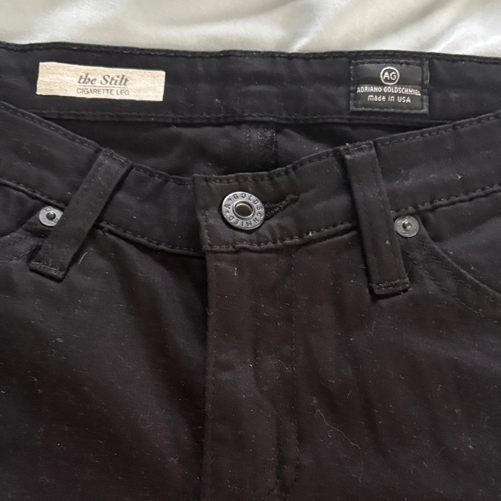 AG Adriano Goldschmied THE STILT cigarette leg women’s black Jeans